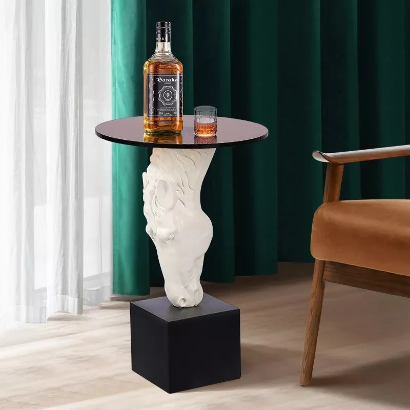 Creative Horse Head Statue Side Table - Image 8
