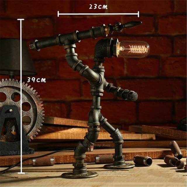 Creative Iron Vintage Robotic Lamps - Image 5