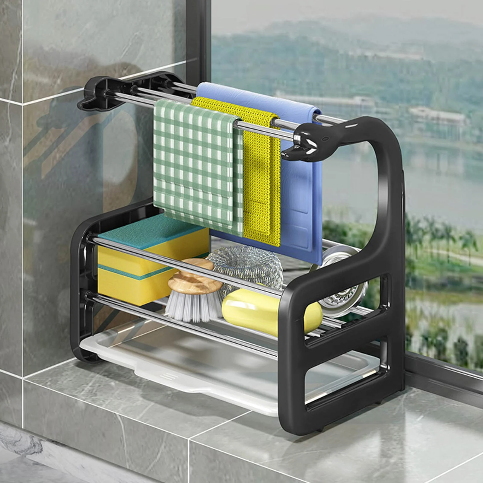 Creative Kitchen Sponge Holder Drain Rack - Image 2