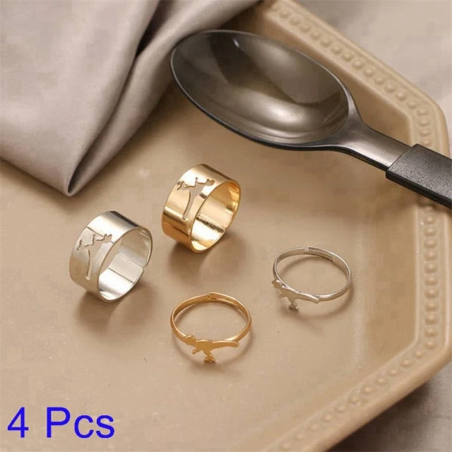 Creative Lovely Couples Matching Ring Set - Image 14