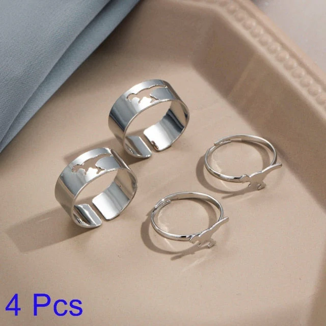 Creative Lovely Couples Matching Ring Set - Image 6