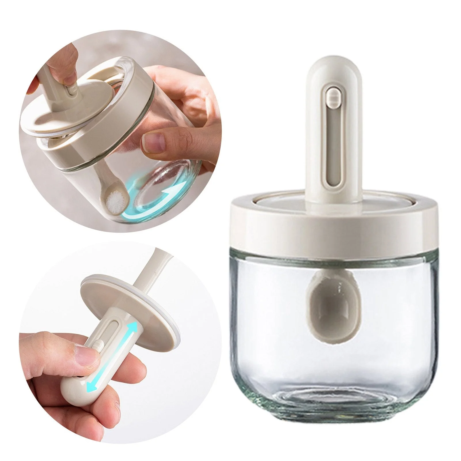 Creative Mini Seasoning Jar with Spoon - Image 3