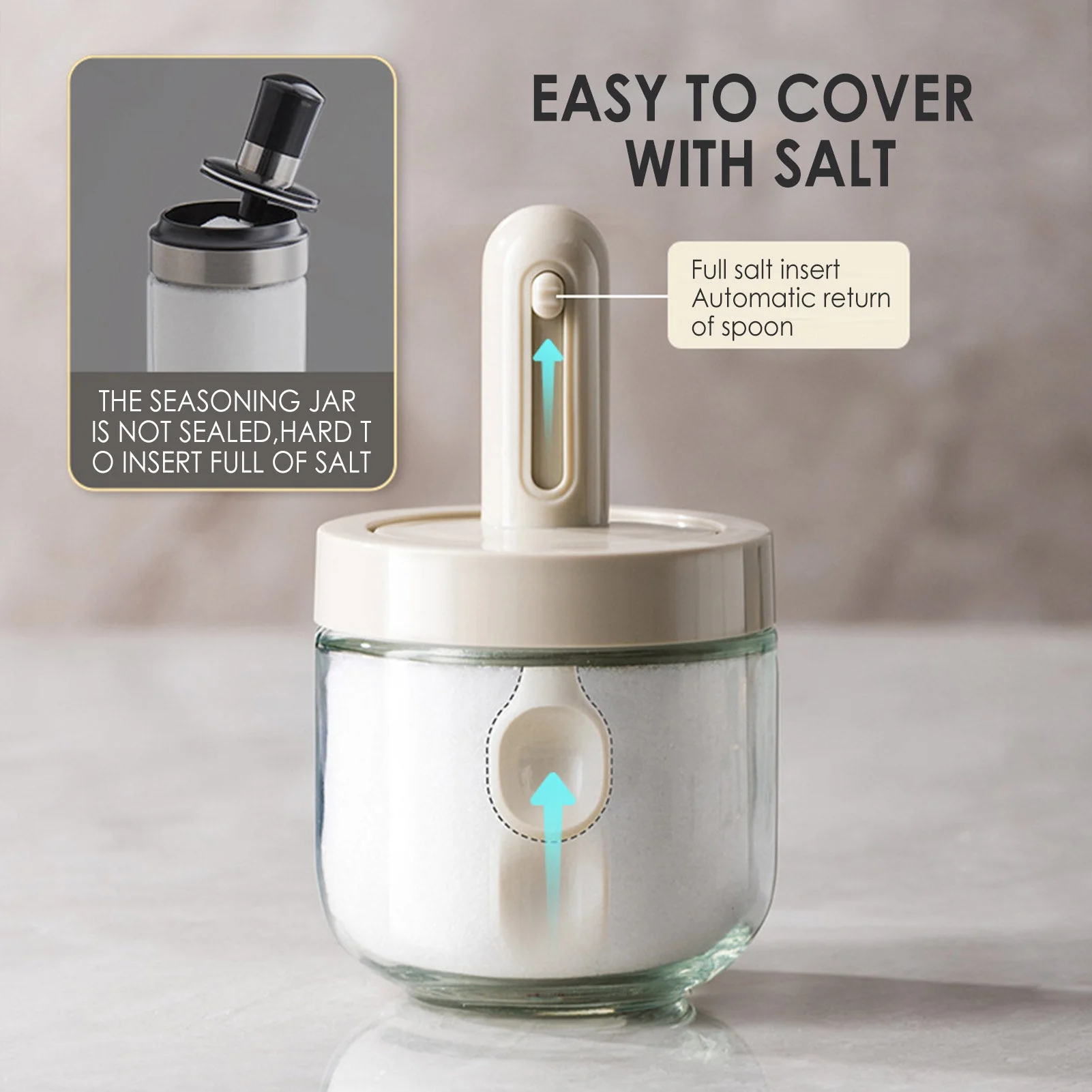 Creative Mini Seasoning Jar with Spoon - Image 7