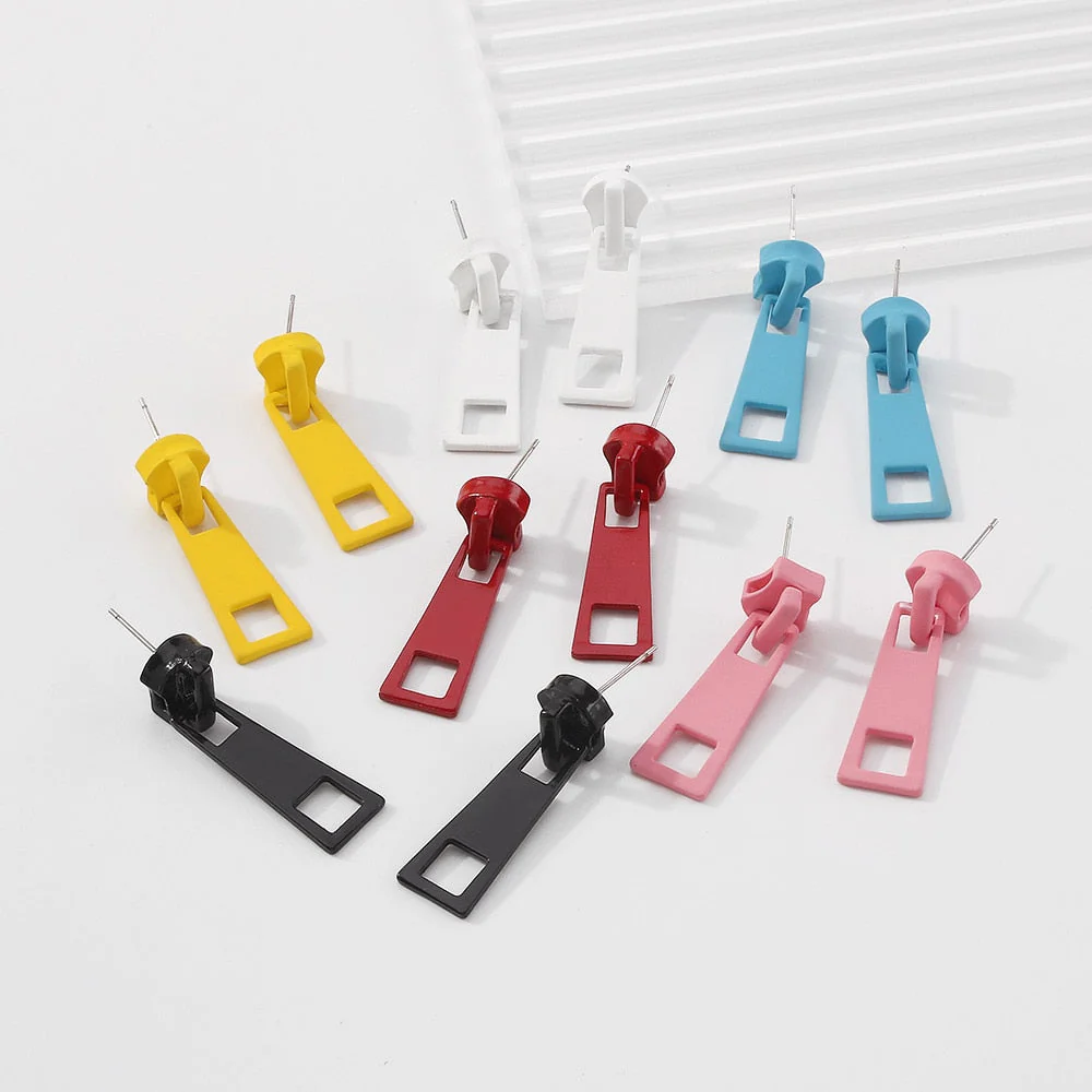 Creative Mini Zipper Earrings - Image 2
