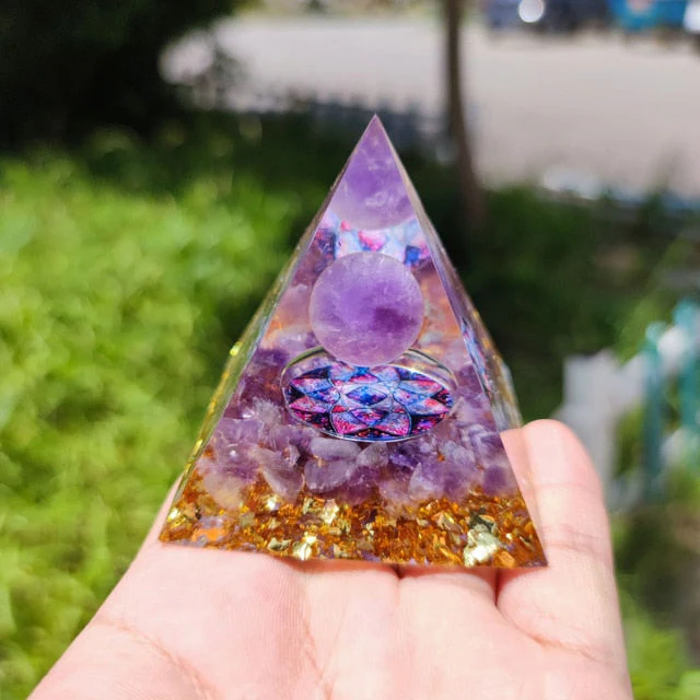 Creative Natural Crystal Universe Energy Pyramid - Image 11
