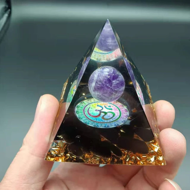 Creative Natural Crystal Universe Energy Pyramid - Image 20
