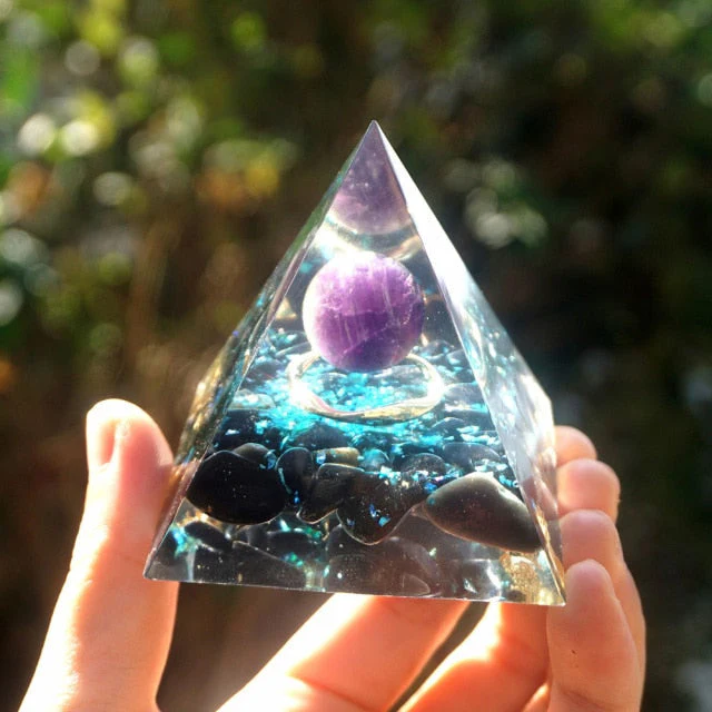 Creative Natural Crystal Universe Energy Pyramid - Image 23