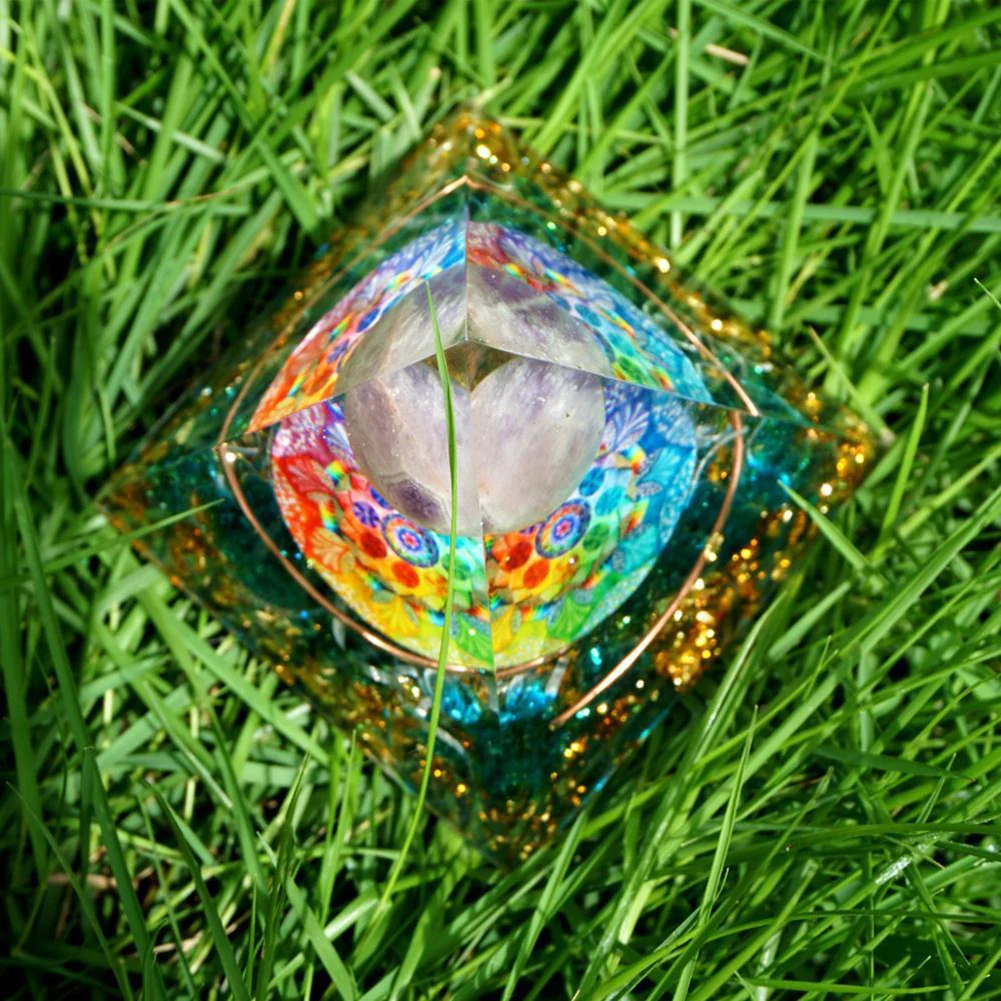 Creative Natural Crystal Universe Energy Pyramid - Image 3