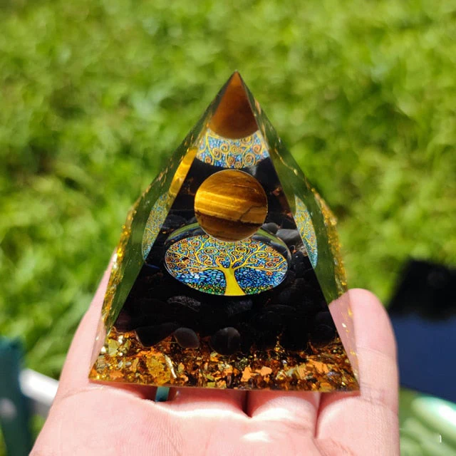 Creative Natural Crystal Universe Energy Pyramid - Image 33