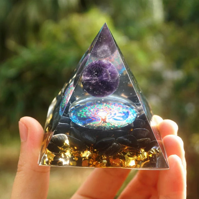 Creative Natural Crystal Universe Energy Pyramid - Image 5
