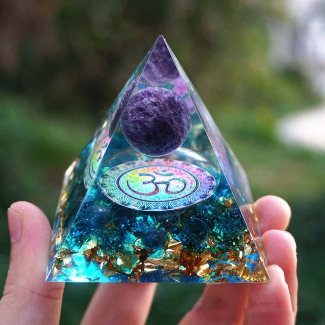 Creative Natural Crystal Universe Energy Pyramid - Image 8