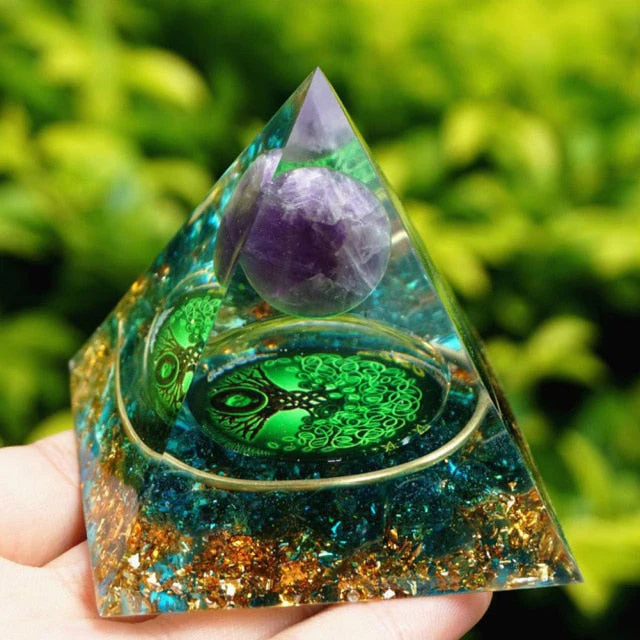 Creative Natural Crystal Universe Energy Pyramid - Image 9