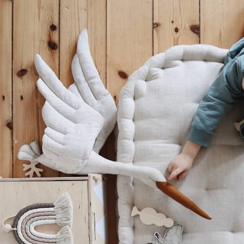 Creative Nursery Decor Hanging Swan Plush Doll - Image 13