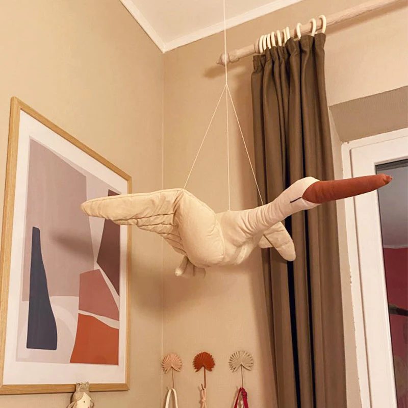 Creative Nursery Decor Hanging Swan Plush Doll - Image 8