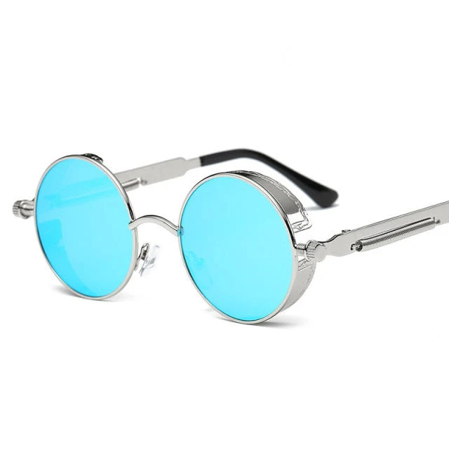 Creative Round Retro Round Metal Sunglasses - Image 13