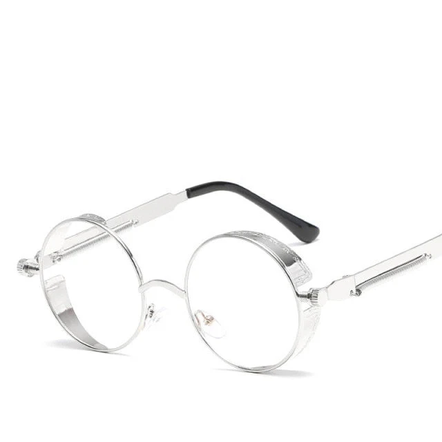 Creative Round Retro Round Metal Sunglasses - Image 16