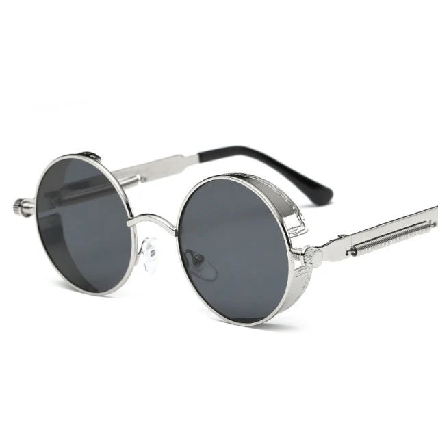 Creative Round Retro Round Metal Sunglasses - Image 18