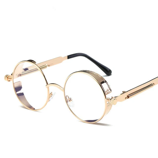 Creative Round Retro Round Metal Sunglasses - Image 20