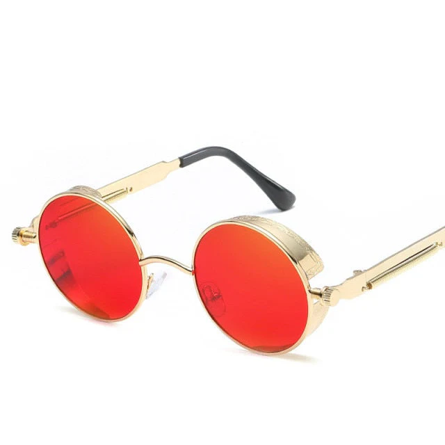 Creative Round Retro Round Metal Sunglasses - Image 9
