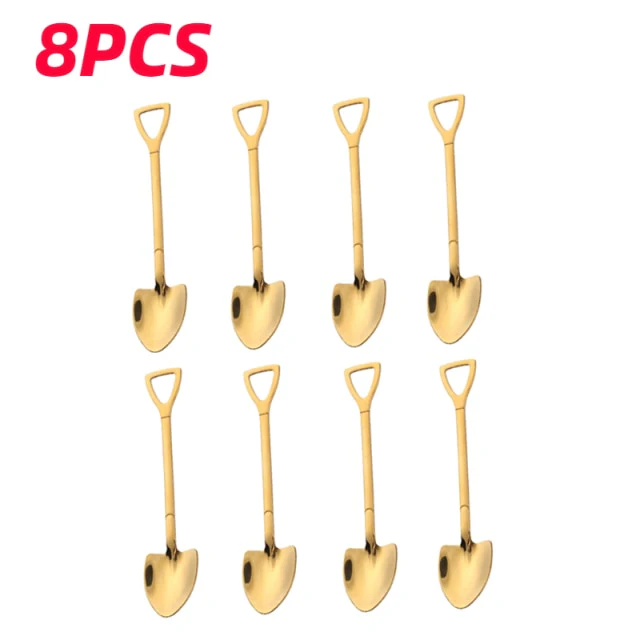Creative Shovel Shape Dessert Spoons - Image 7