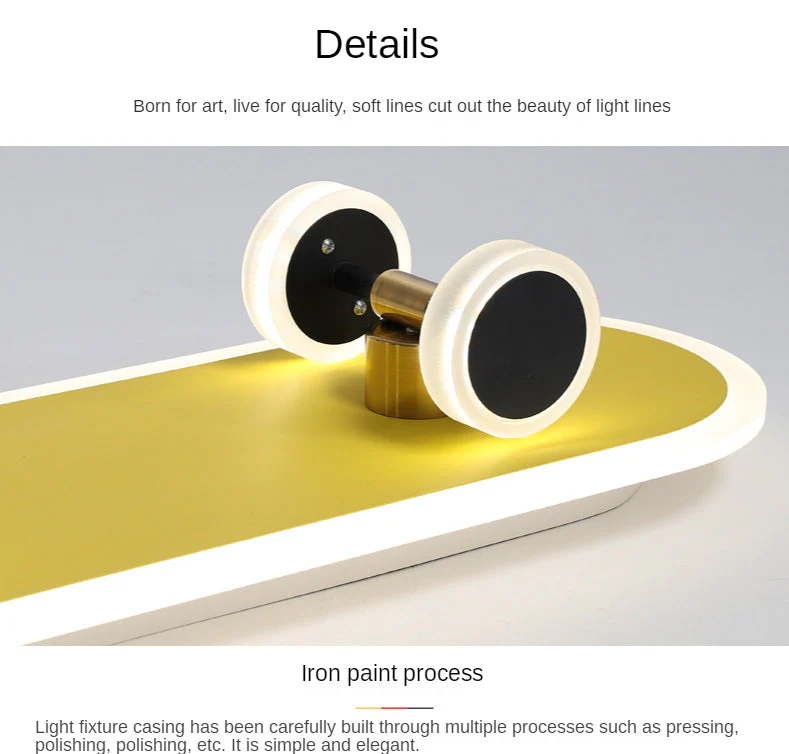 Creative Skateboard Nordic LED Ceiling Light - Image 8