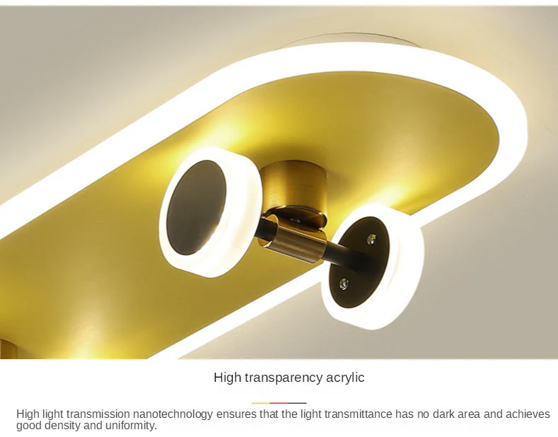 Creative Skateboard Nordic LED Ceiling Light - Image 9