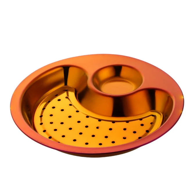 Creative Stainless Steel Double Breakfast Tray - Image 11