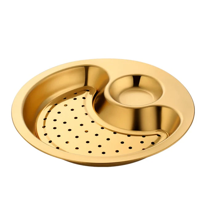 Creative Stainless Steel Double Breakfast Tray - Image 8