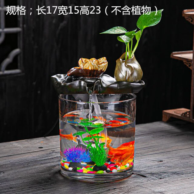 Creative Teapot Flowing Water Fish Tank - Image 12