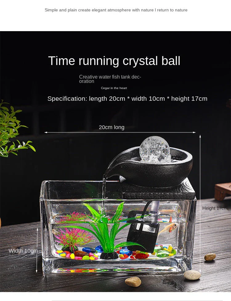 Creative Teapot Flowing Water Fish Tank - Image 3