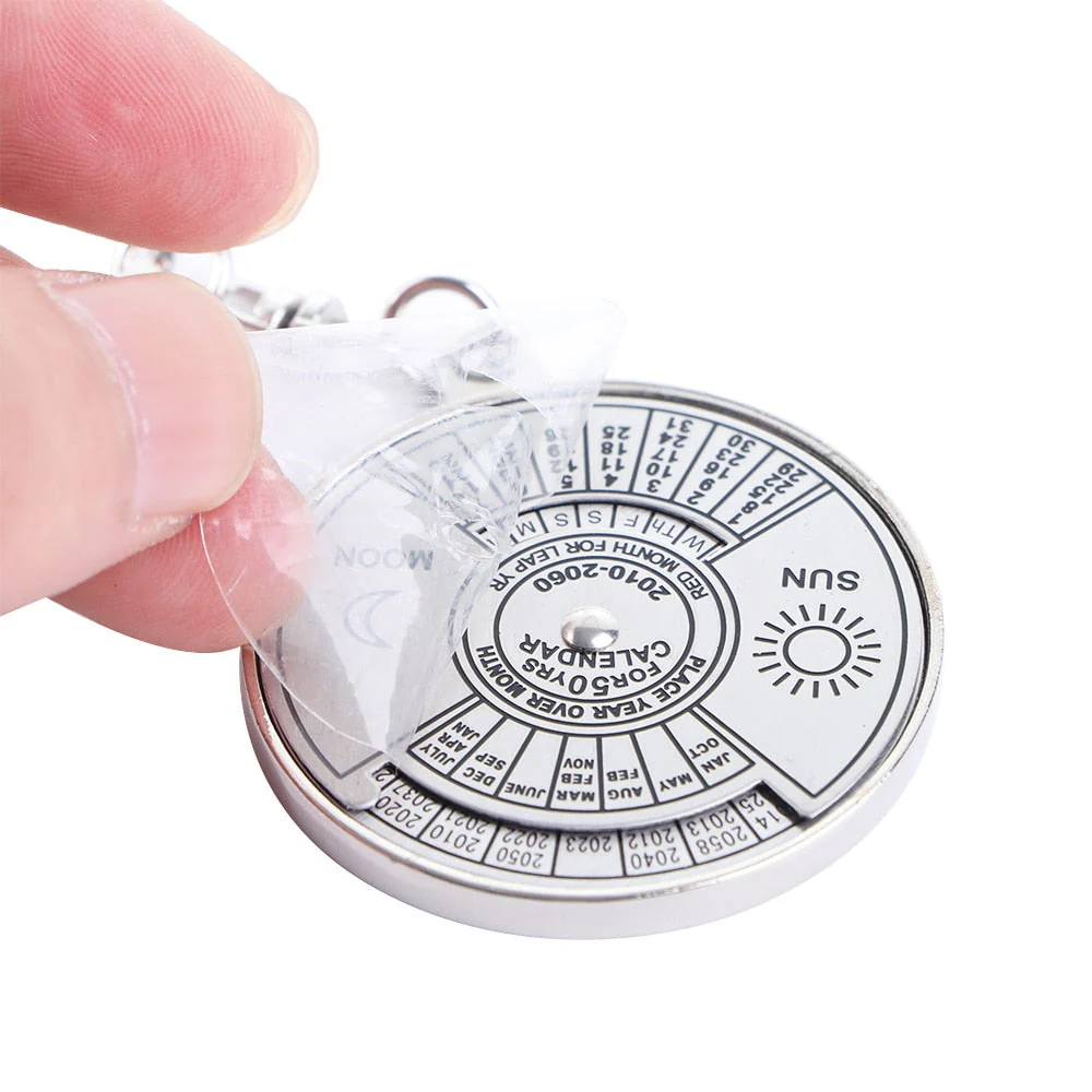 Creative Time Portal Mini Metal Calendar Keychain - Image 3