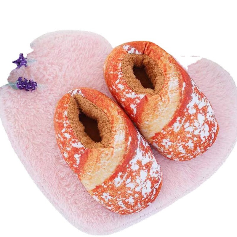 Creative Toast Bread Winter Slippers - Image 9