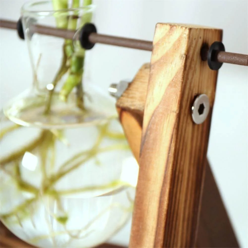 Creative Transparent Wooden Vase Decoration - Image 8