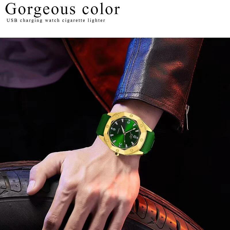 Creative USB Charging Flameless Spark Lighter Watch - Image 4