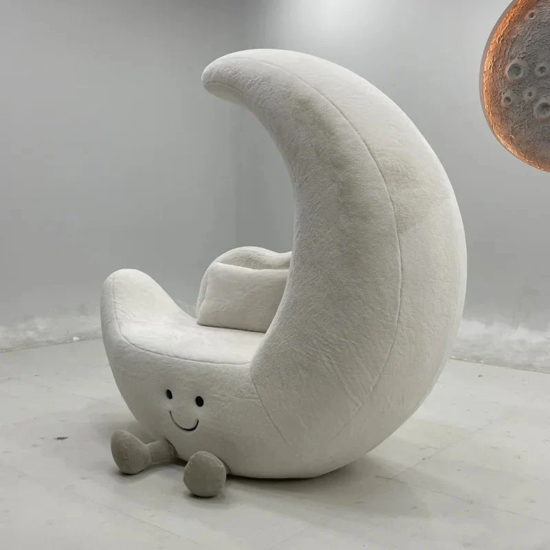 Crescent Cute Moon Plush Lounge Chair - Image 3