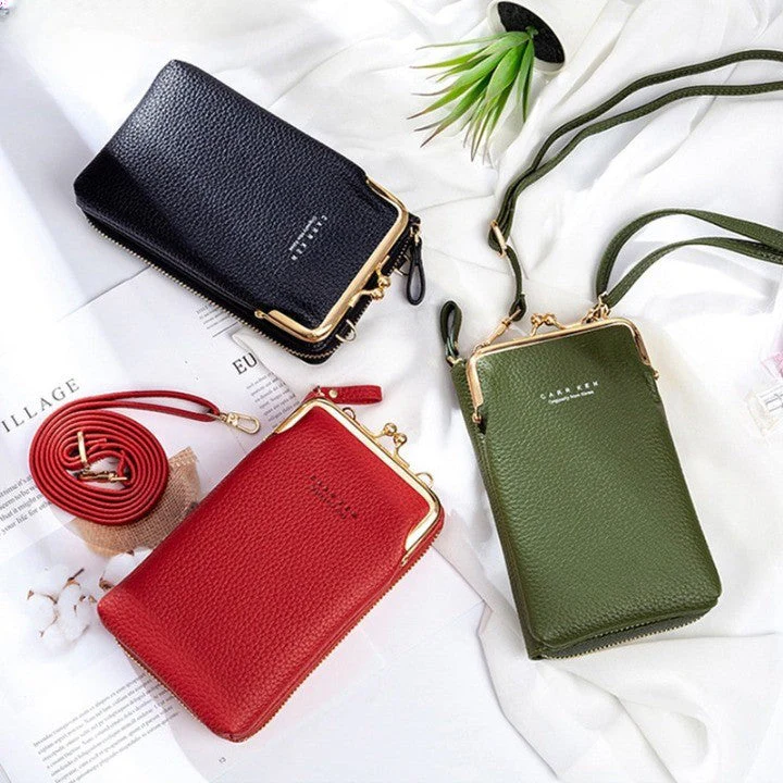 Crossbody Multi-Tasker Leather Purse Bag - Image 3