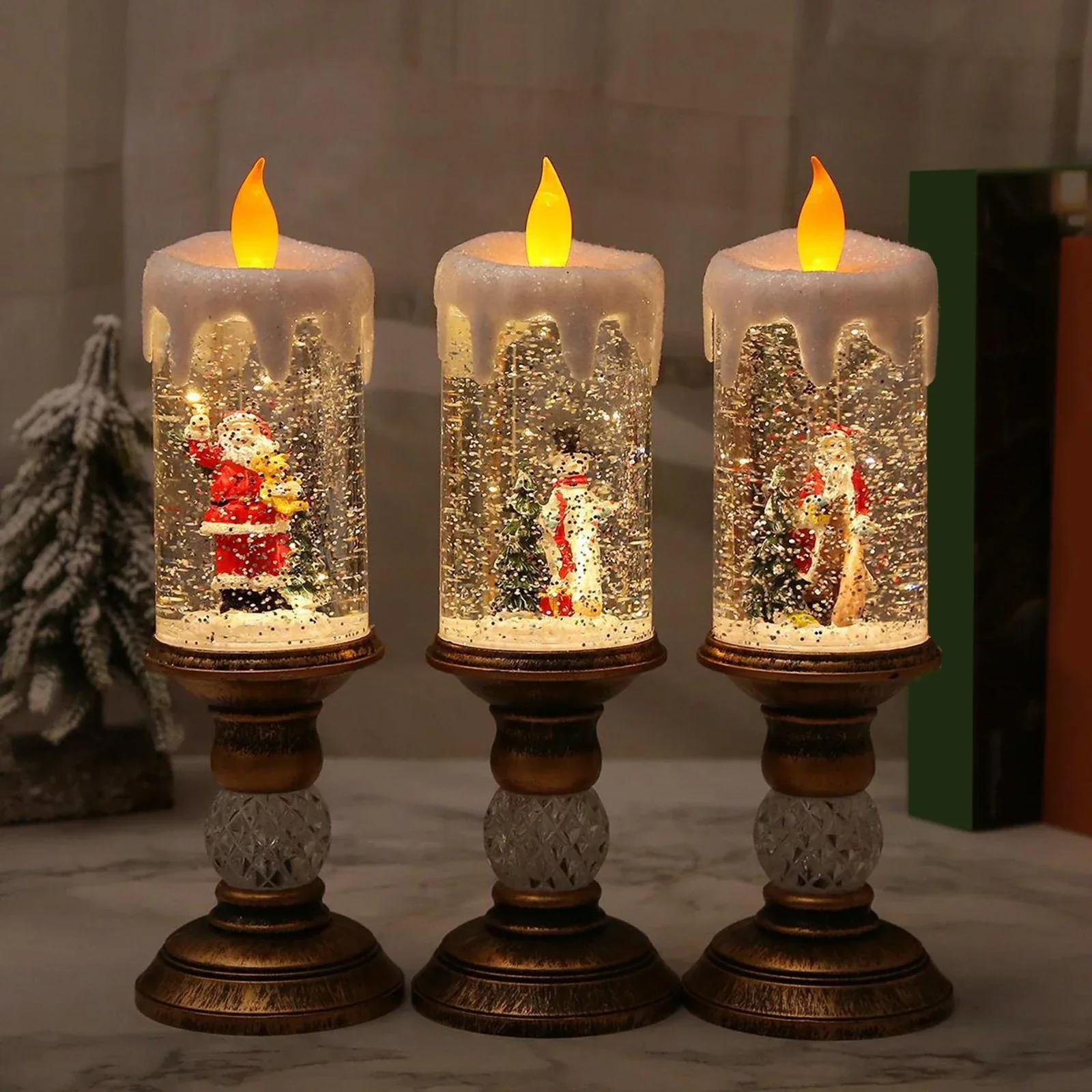 Crystal Echo Christmas Water Candle - Image 3