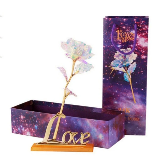 Crystal Glass Rose Flower Gift - Image 3