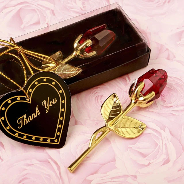 Crystal Glass Rose Flower Gift - Image 4