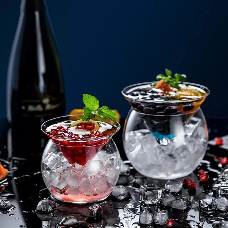 Crystal Iced Cone Cocktail Glass - Image 3