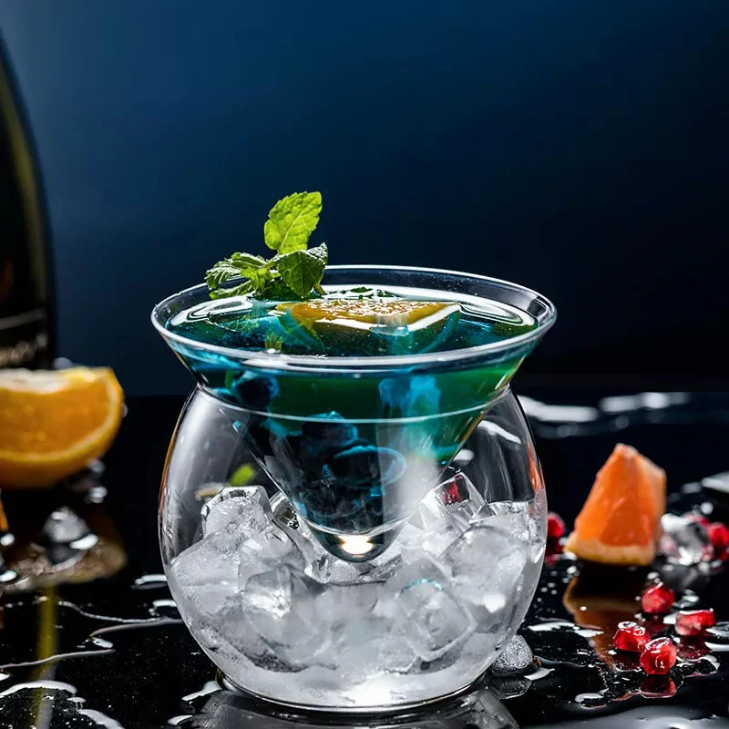 Crystal Iced Cone Cocktail Glass - Image 6