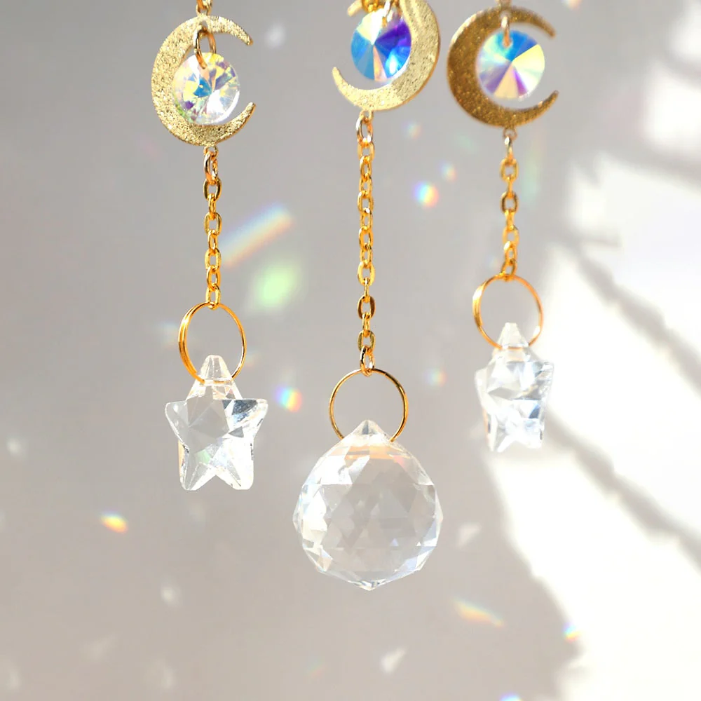 Crystal Sun Catcher Moon Decor - Image 12