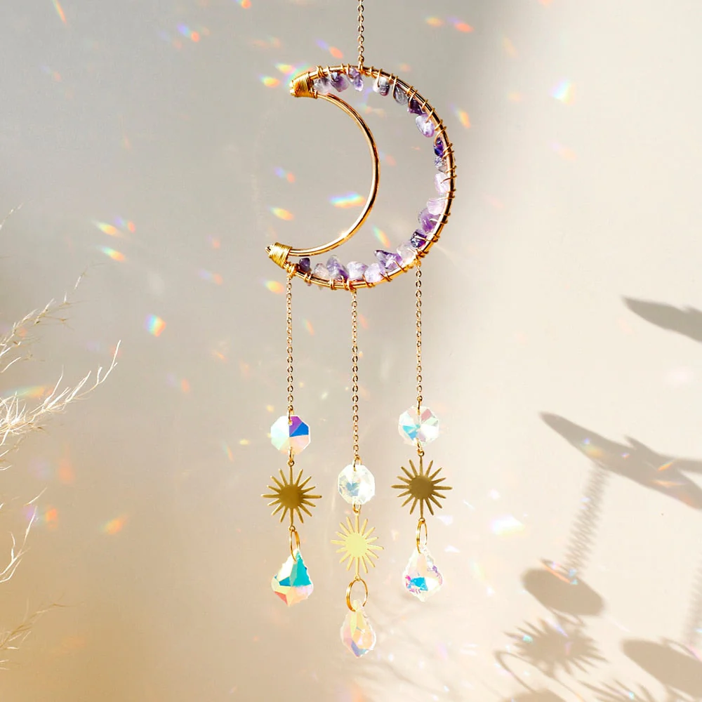 Crystal Sun Catcher Moon Decor - Image 3