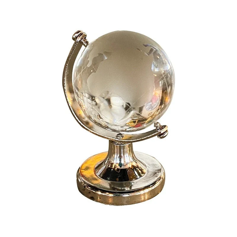 Crystal Transparent Miniature Glass Earth Globe - Image 6