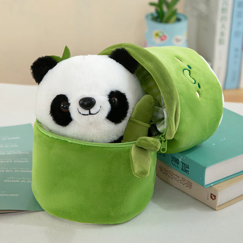Cuddly Panda Bamboo Hideaway Plush Toy - Image 2