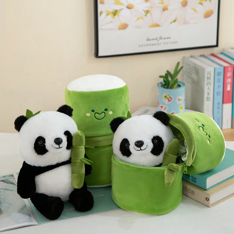 Cuddly Panda Bamboo Hideaway Plush Toy - Image 4
