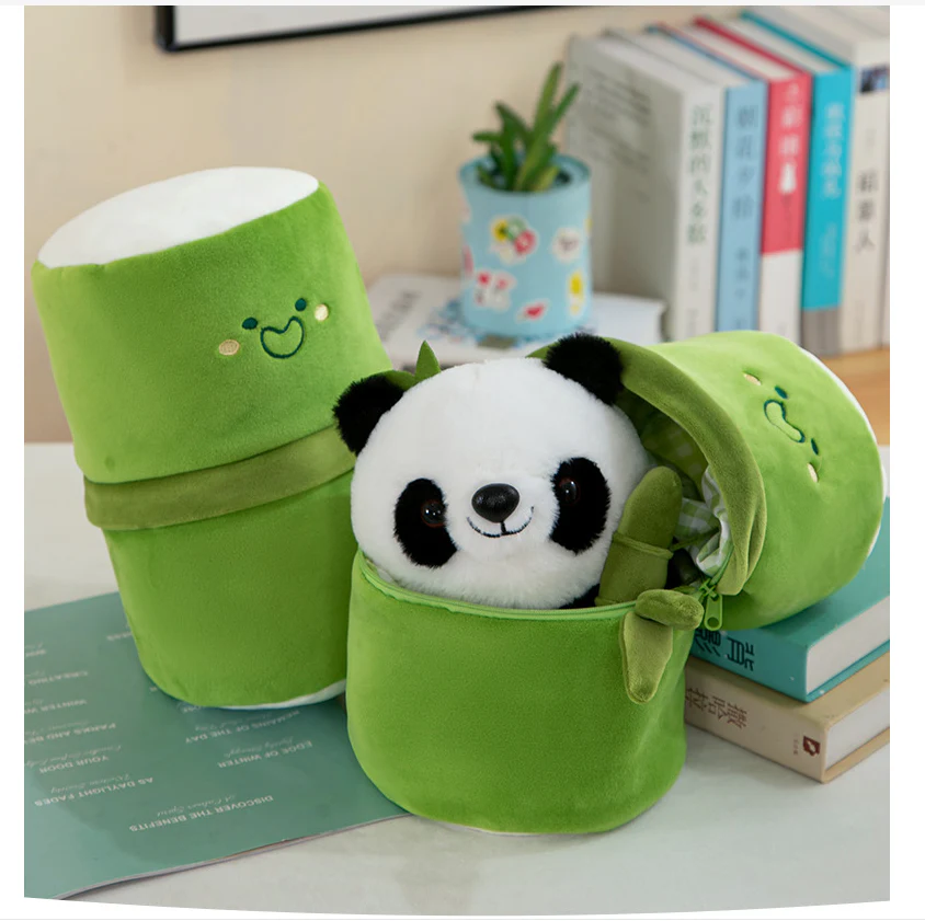 Cuddly Panda Bamboo Hideaway Plush Toy - Image 5