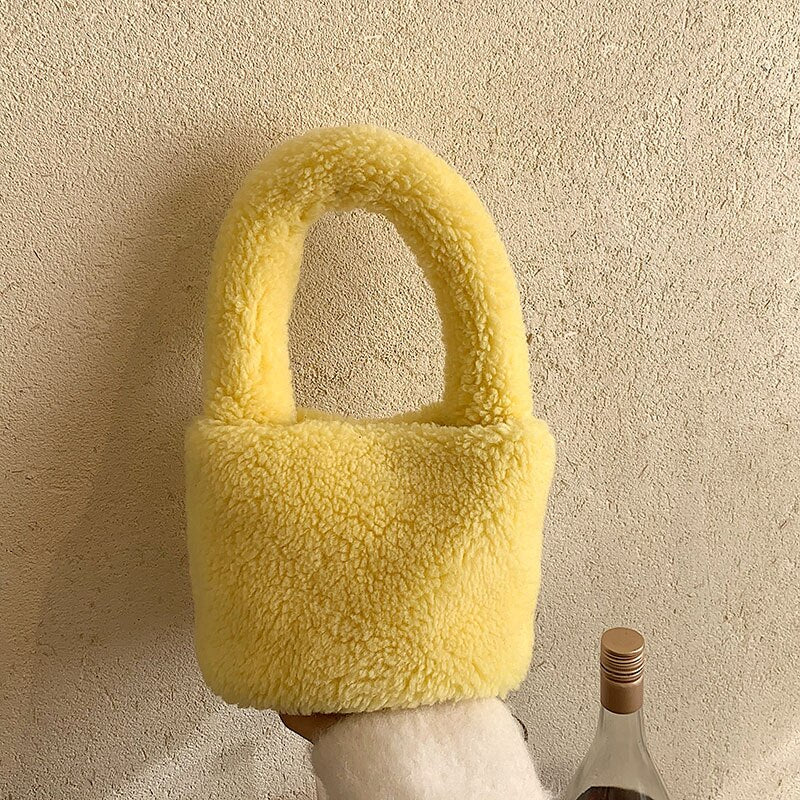 Cuddly Plush Mini Bucket Bag - Image 9