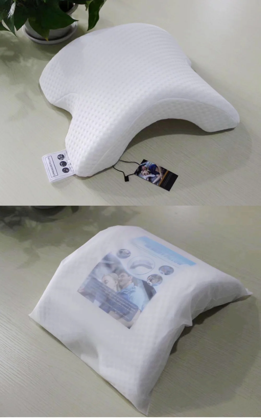 Curved Anti Pressure Memory Foam Pillow - Image 2