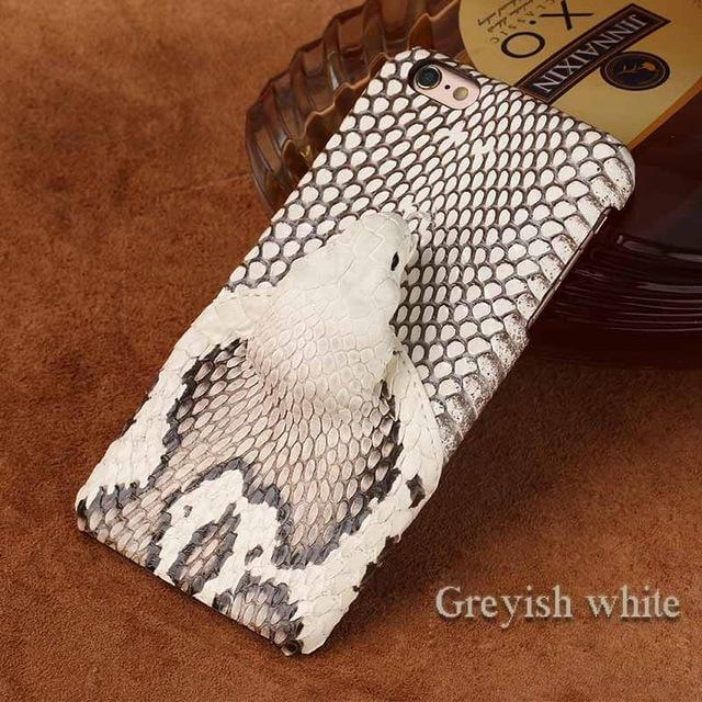 Custom Real Snake Skin Iphone Cases with Snake Head design